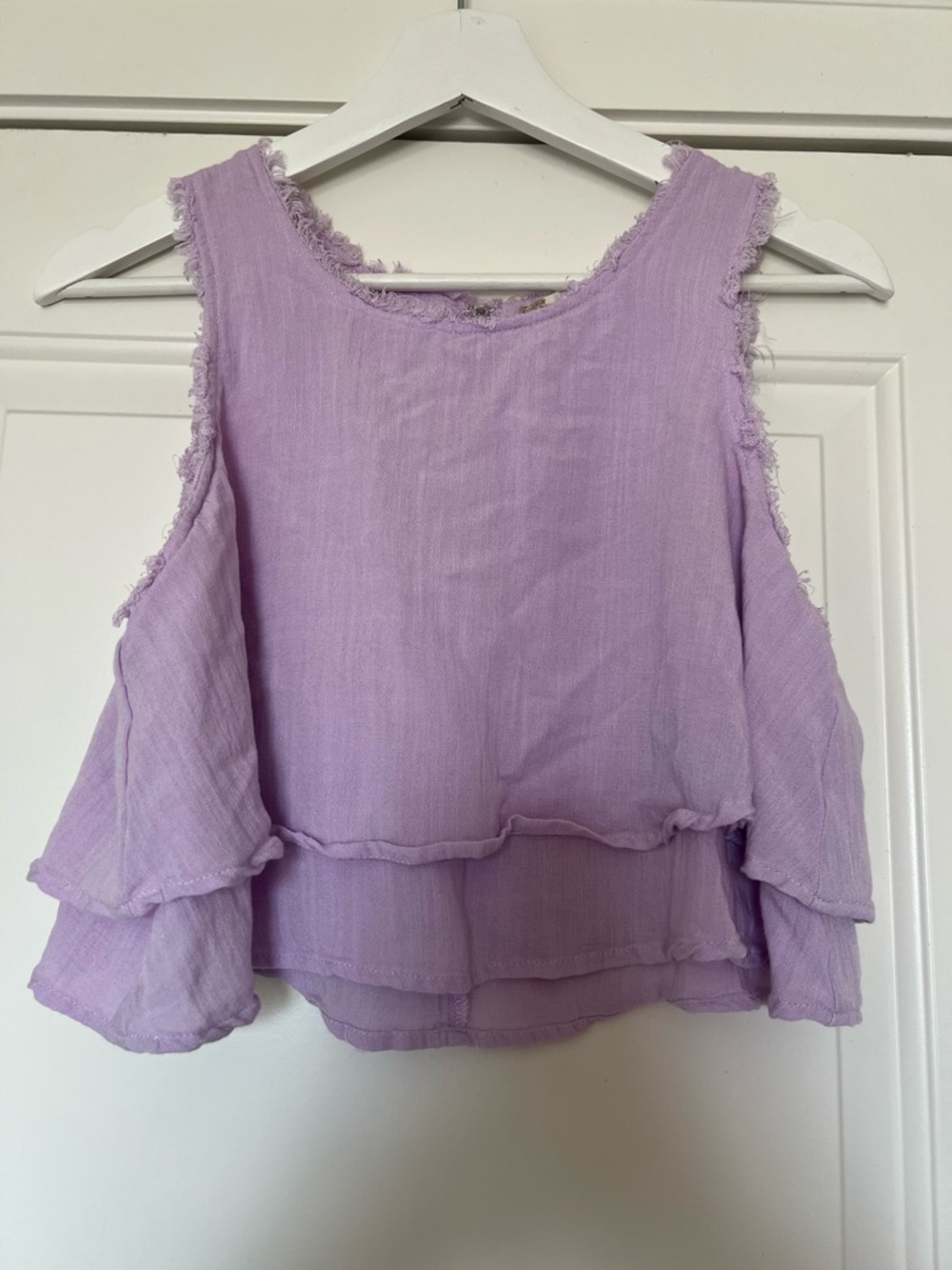 Altar'd State Lavender Tiered Ruffle Sleeveless Camisole